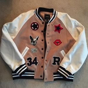NWOT Graphic Bomber Jacket
